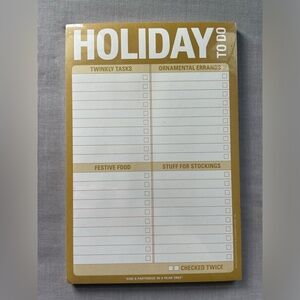 NEW Holiday To Do List Notepad 6x9, 60 sheets